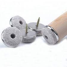 mergorun 24mm dia felt furniture sofa chair leg nonslip screw floor silver anti skid pad nail protectors 30pcs sofa furniture chair legs furniture glides