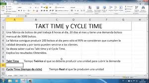 Tiempo De Takt Vs Tiempo De Ciclo Parte 1 Youtube