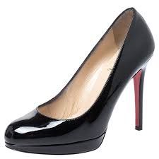 Christian Louboutin Black Patent Leather Simple Round Toe Pumps Size 35 5 Christian Louboutin Tlc