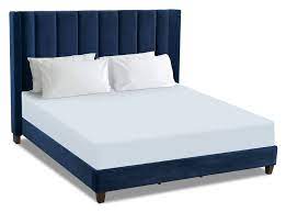 reid velvet king bed blue blue bedding king beds bed