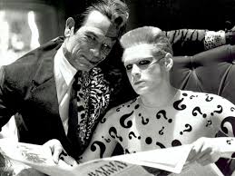 Two Face And The Riddler Tommy Lee Jones Batman Movie Tommy Lee Jones Movies