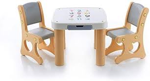 Vbarv Children S Play Table Set Kids Desk And Chair Set With Height Adjustable Tabletop Easy In 2020 Childrens Play Table Desk And Chair Set Childrens Desk And Chair