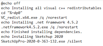I recently got a silent install for some projection software from epson (epson emp ns connection) to deploy to clients in our system. Silent Switches For 2020 Installshield Installer Sketchup Sketchup Community