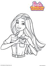Alors vous serez certainement intéressé par nos dessins à colorier sur les dessins animés disney, les mangas ou encore les super héros. Coloriage Barbie Te Donne Beaucoup Damour Avec Son Coeur Jecolorie Com