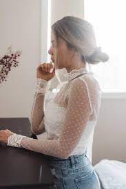 Shein butterfly sleeve tie front top. Mesh Long Sleeve Top Tulle Top Sheer Top Sheer Tops For Women Mesh T Shirt Bridal