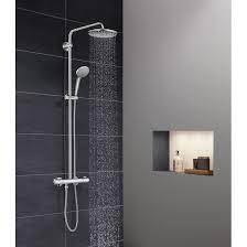 Grohe Euphoria Thermostatic Shower System With Rough In Valve And Turbostat Technology Reviews Wayfair