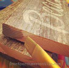 Aging wood instantly to look like it came off an old barn. Paint Tip Make Raw Wood Edges Look Old Front Porch Mercantile
