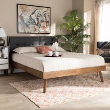 Check spelling or type a new query. Baxton Studio Alke Mid Century Modern Light Grey Fabric Upholstered Walnut Brown Finished Wood Full Size Platform Bed Walmart Com Walmart Com