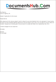 Sick Leave Application Sample For Employee Sick Leave Letter To Boss Sick