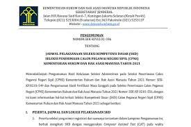 Kementerian hukum dan ham telah mengumumkan jadwal, materi, dan ketentuan seleksi kompetensi dasar (skd) penerimaan calon pegawai negeri . Update 32 Provinsi Ini Link Jadwal Nama Peserta Dan Lokasi Skd Cpns 2021 Kemenkumham Halaman All Kompas Com