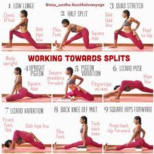 Poses To Transition Into Splits Yoga Tutorial Easy Yoga Workouts Flexibility Workout