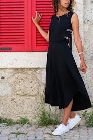 Kadin Siyah Yani Seritli Elbise Trend Alacati Stili Trendyol The Dress Moda Stilleri Elbise