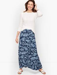Classic, tailored, professional, special occasion Cascading Knit Wrap Skirt Talbots