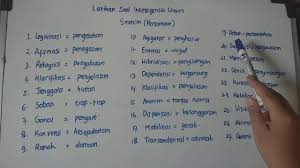 Istilah sinonim juga disebut sebagai sinonim berarti 2 kata berbeda namun artinya sama. Materi Soal Cpns 37 Tes Intelegensia Umum Sinonim Persamaan Kata Youtube