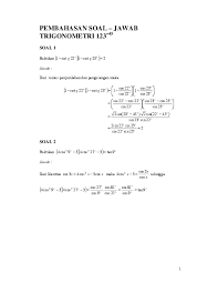 Pdf Pembahasan Soal Jawab Trigonometri 123 Mualfi Zacky Academia Edu