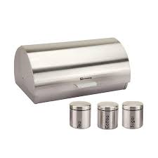 Maybe you would like to learn more about one of these? Bread Bins Stainless Steel Bread Bin Canister Set Metallic Rolltop Kitchen Storage Green Home Garden