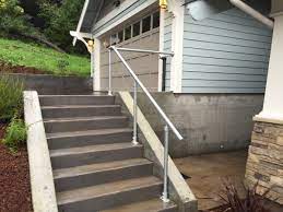 Another idea may be to build the wall but stop it at handrail height so no other handrail is needed. 14 Exterior Handrail Ideas Simplified Building