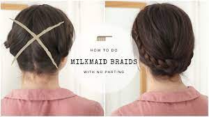With so many options out there; Milkmaid Braids With No Parting Quick Tutorial Youtube
