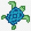 Dltk's crafts for kids turtle cross stitch pattern. 1