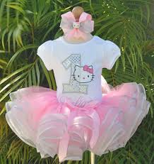 Hello Kitty Birthday Dress For 1 Year Old Pink Kitty Double Ribbon Party Tutu Hello Kitty Birthday Party Hello Kitty Birthday Hello Kitty Party