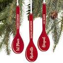 Best Chef Personalized Red Wooden Spoon Ornament