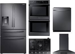 Samsung's innovative appliances will become the focal point of your home. Samsung Sarectrhwodw323 5 Piece Kitchen Appliances Package With French Door Refrigerator And Dishwasher In Black Stainless Steel