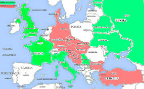 Cartina politica dell'europa nel 1914. Il Novecento Storia