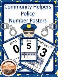 Community Helper Number Posters Police Officer Community Helper Preschool Activities Number Poster