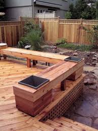 Show your bountiful flower field on most sensible of your 2×4 or 2×6 railing with our usual cedar rail. Planter Benches Ideas On Foter