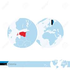 Estonia location on world map for royalty free vector image. Estonia On World Globe With Flag And Regional Map Of Estonia Illustration Royalty Free Cliparts Vectors And Stock Illustration Image 63906316