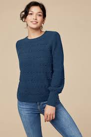 Perryn Sweater Dark Teal Sweaters Amour Vert Sweaters Blush Sweater Teal Sweater