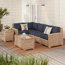 Laguna Point Natural Tan Wicker Outdoor Patio Storage Coffee Table Patio Sectional Outdoor Patio Side Table Patio Storage