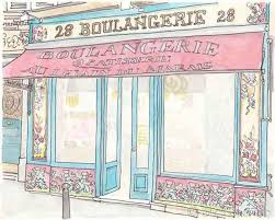 French Bakery Fine Art Print Paris Boulangerie Print French Etsy Paris Illustration Paris Art Paris Art Print