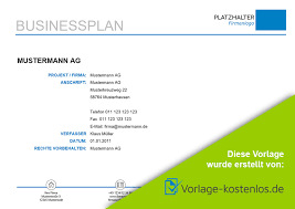 Kostenlose businessplan vorlage mit anleitung. Businessplan Muster Kostenlose Vorlage Zum Download