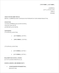 High School Resume Template Word Resume Template Seek Resume Builder ...