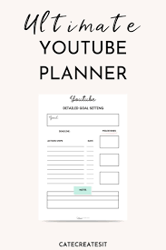 Youtube Video Planner Youtube Channel Planner Social Media Etsy In 2020 Social Media Planner Online Business Tools Etsy Social Media