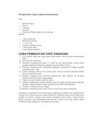 Maybe you would like to learn more about one of these? Sop Pembuatan Tape Pdf