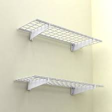 Garage wall organizer home depot. Hyloft 2 Shelf 45 Inch W Wire Garage Wall Storage System In White The Home Depot Canada