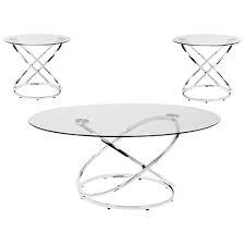 Current price $485.99 $ 485. Brassex Modern 3 Piece Coffee Table Set Chrome Glass Best Buy Canada