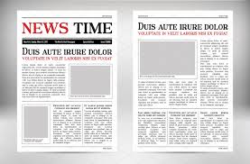 Vintage Newspaper Vector Template Vintage Newspaper Journal Template Old Paper