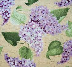 Destash Fabric Lilac Flowers Heart Leaves 1 Yard One Yd Etsy Lilac Flowers Lilac Tree Lilacs Fabric