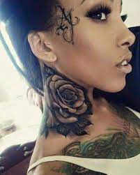 Face Is A No No Feeling The Neck Rose Cluster On My Shoulder N Cover Up Neck Tattoo Cover Up Rose Neck Tattoo Neck Tattoos Women