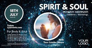 Devoted to images of buddhism. Spirit Soul Power Seminar Spiritual Event Ad Template Postermywall