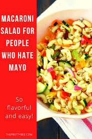 Simple Macaroni Salad Recipe Without Mayo The Pretty Bee Recipe In 2020 Creamy Pasta Dishes Easy Macaroni Salad Dairy Free Recipes Dinner