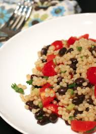 This dish has me dreaming of being on the coast of france. Israeli Couscous With Black Bean And Tomato Love And Olive Oil