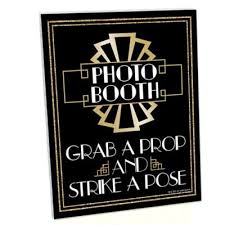 Maybe you would like to learn more about one of these? Roaring 20 S Photo Booth Sign 1920s Art Deco Jazz Party Decorations Printed On Sturdy Plastic Material 10 5 X 13 75 Inches Sign With Stand 1 Piece Walmart Com Walmart Com