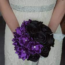 Just for your information, purple wedding bouquets silk located in silk bouquets category and this post was created on august 19, 2015. 55 Awesome Black And Purple Wedding Bouquets Brides24