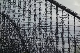 Mean streak, a large former wooden roller coaster at cedar point in sandusky, ohio. Hd Wallpaper Roller Coaster Wooden Rollercoaster Soltau Heide Park Low Angle View Wallpaper Flare