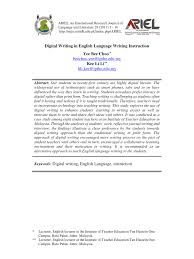 Pointers on how to write an essay. Pdf Digital Writing In English Language Writing Instruction