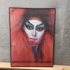 FRAMED 1994 NEW Orleans Mardi-Gras Poster , Artist Michael Hunt $60.00